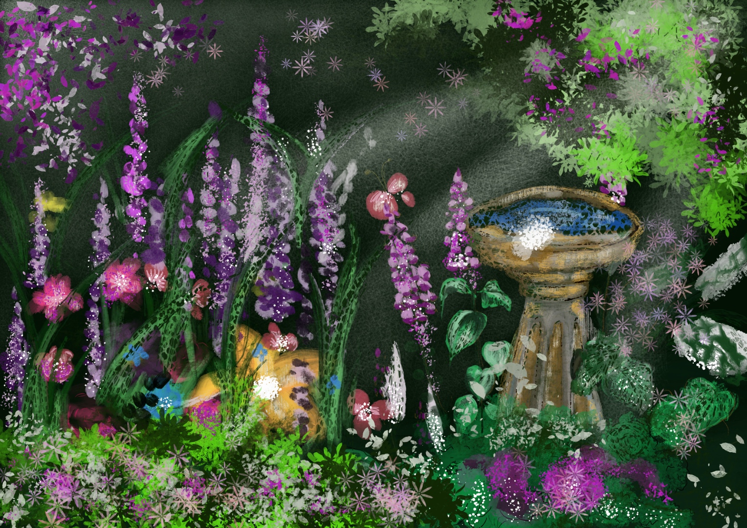 Soft porcelain arrangement